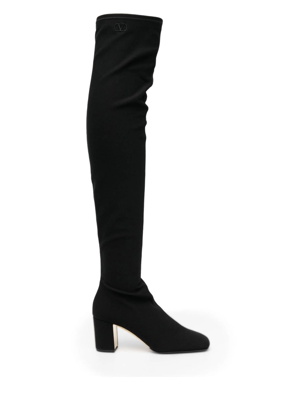 Valentino - Logo-embroidered Over-the-knee Boots