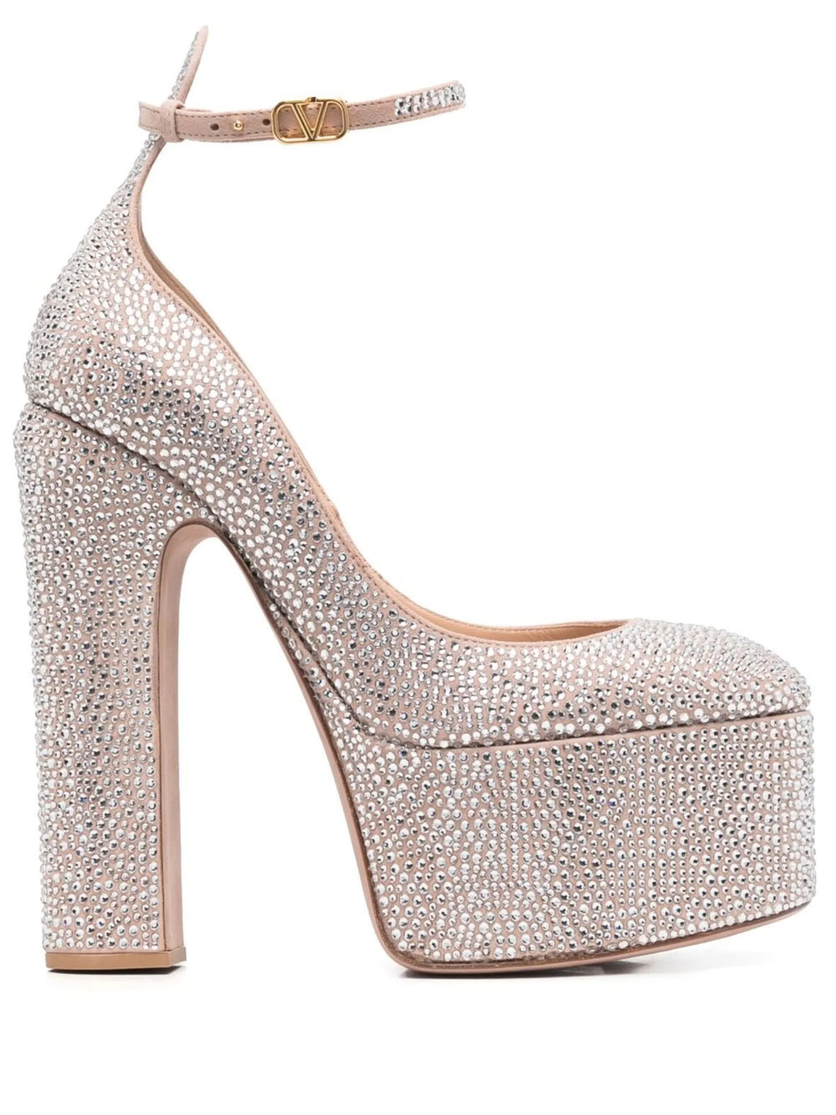 Valentino - 155mm Tan-Go Embellished Pumps