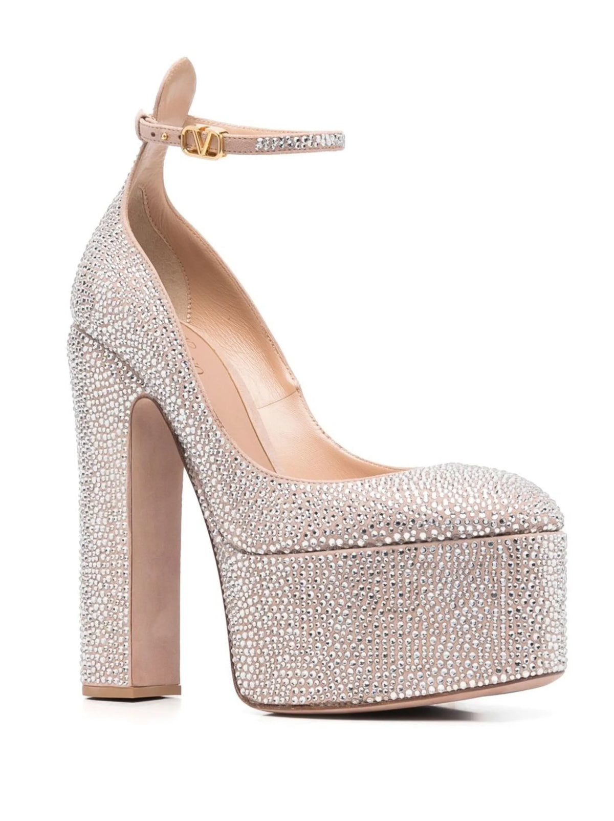 Valentino - 155mm Tan-Go Embellished Pumps