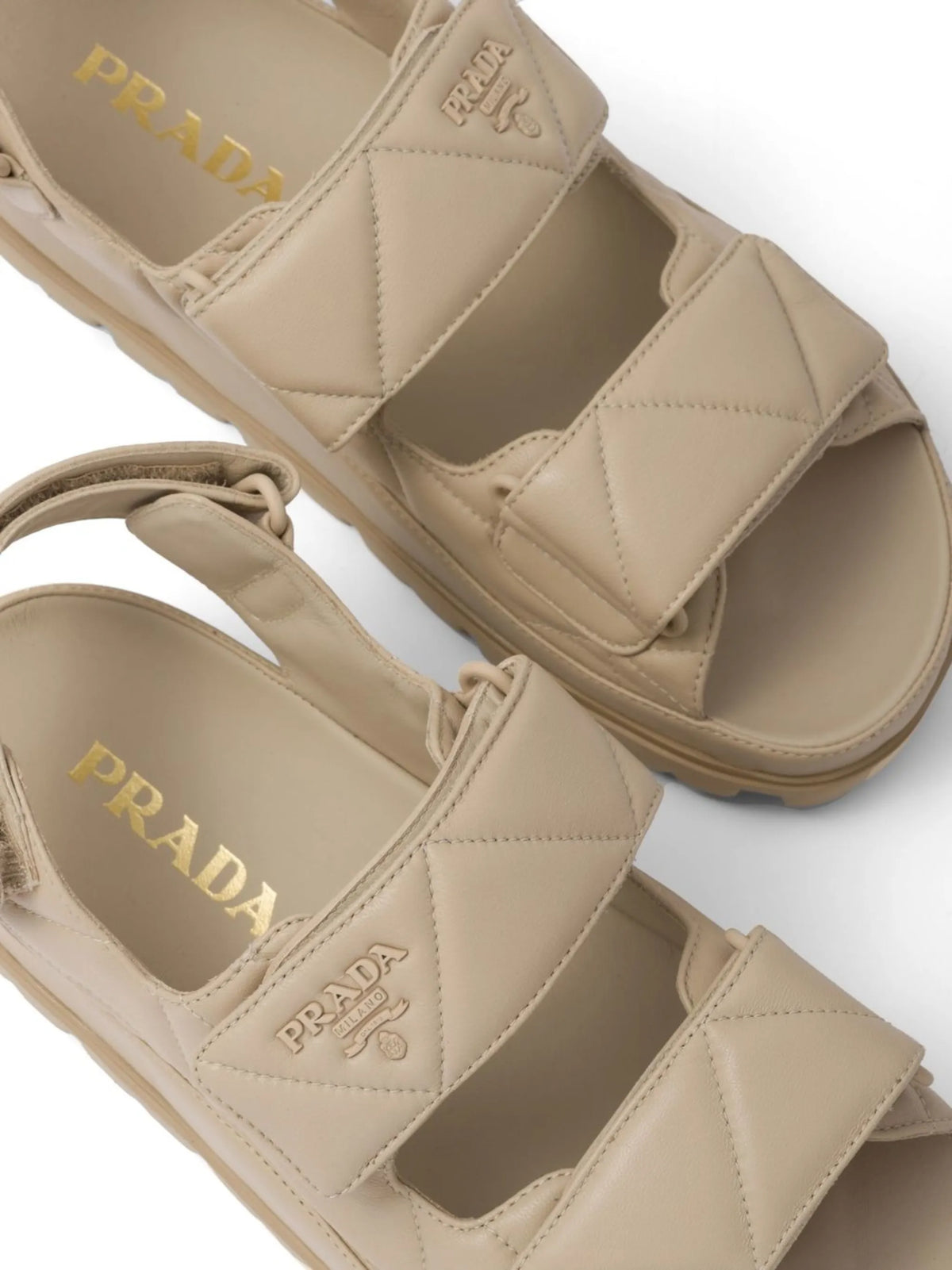 Prada - Logo-plaque Leather Sandals