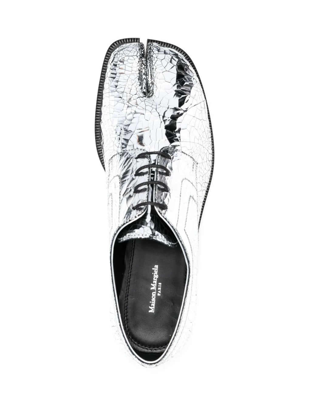Maison Margiela - Tabi Mirror-effect Lace-up Brogues