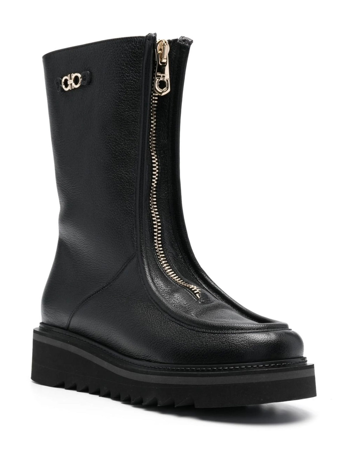 Ferragamo - 50mm Zip-front Leather Boots