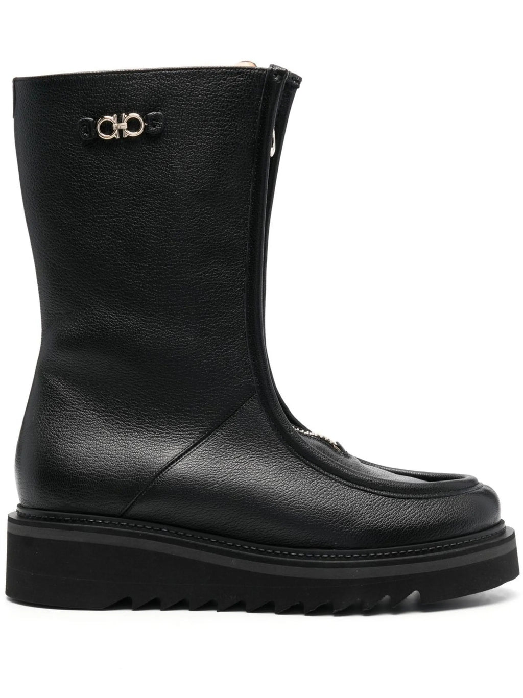 Ferragamo - 50mm Zip-front Leather Boots