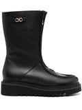 Ferragamo - 50mm Zip-front Leather Boots