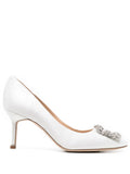 Manolo Blahnik - 70mm Hangisi Crystal-buckle Pumps
