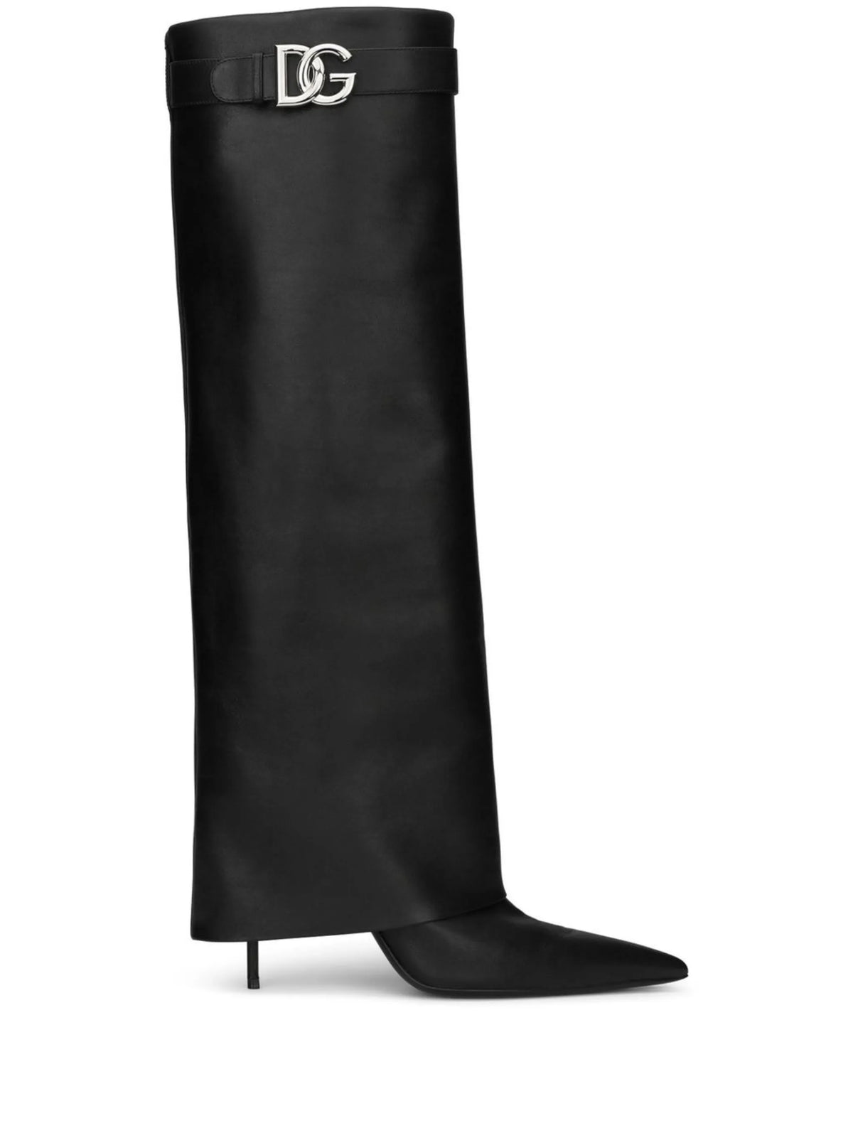 Dolce & Gabbana - DG-logo Knee-high Leather Boots