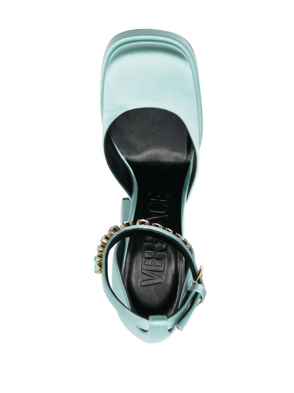 Versace - Satin-finish Block-heel Sandals