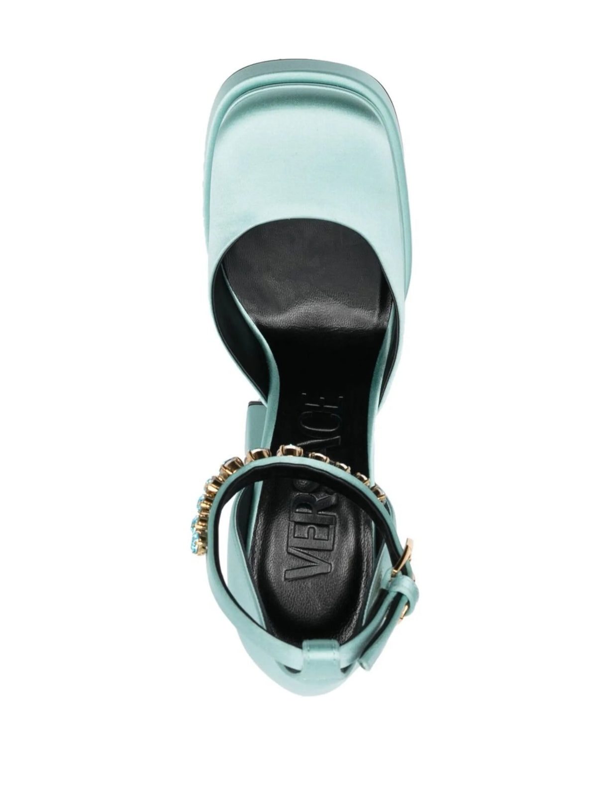 Versace - Satin-finish Block-heel Sandals