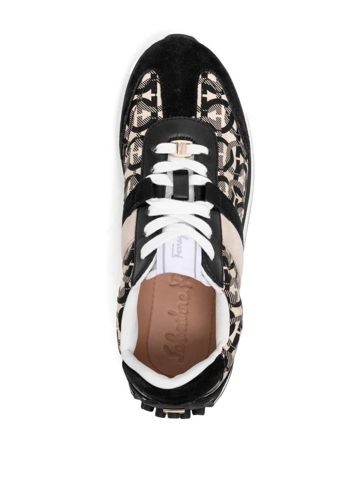 Ferragamo - Gancini-print Low-top Sneakers