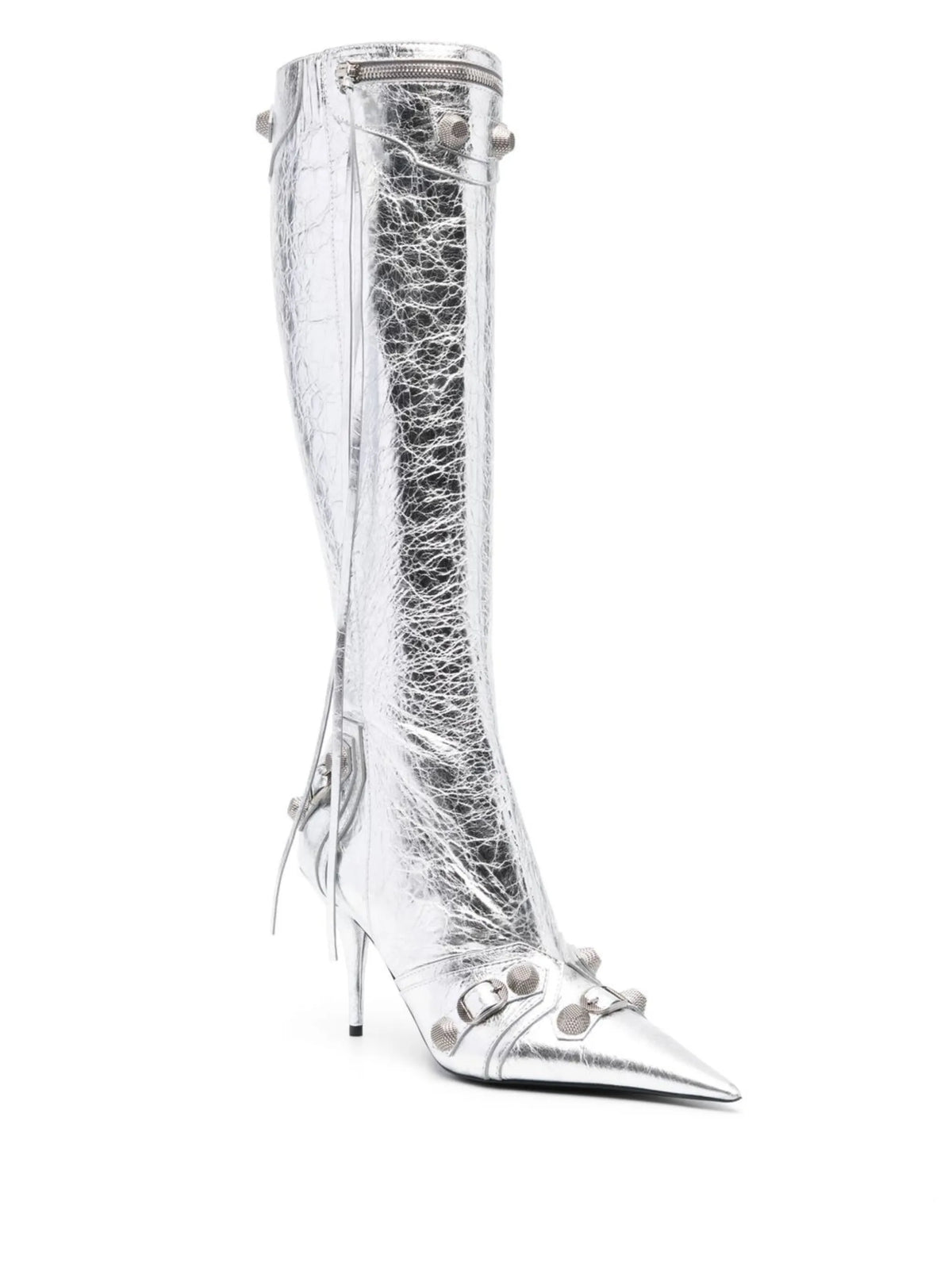 Balenciaga - Cagole 90mm Metallic Leather Boots