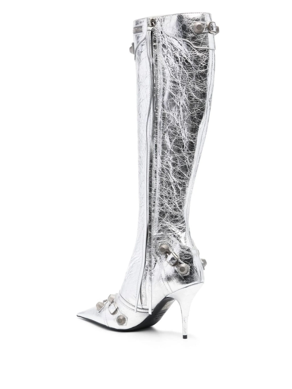 Balenciaga - Cagole 90mm Metallic Leather Boots