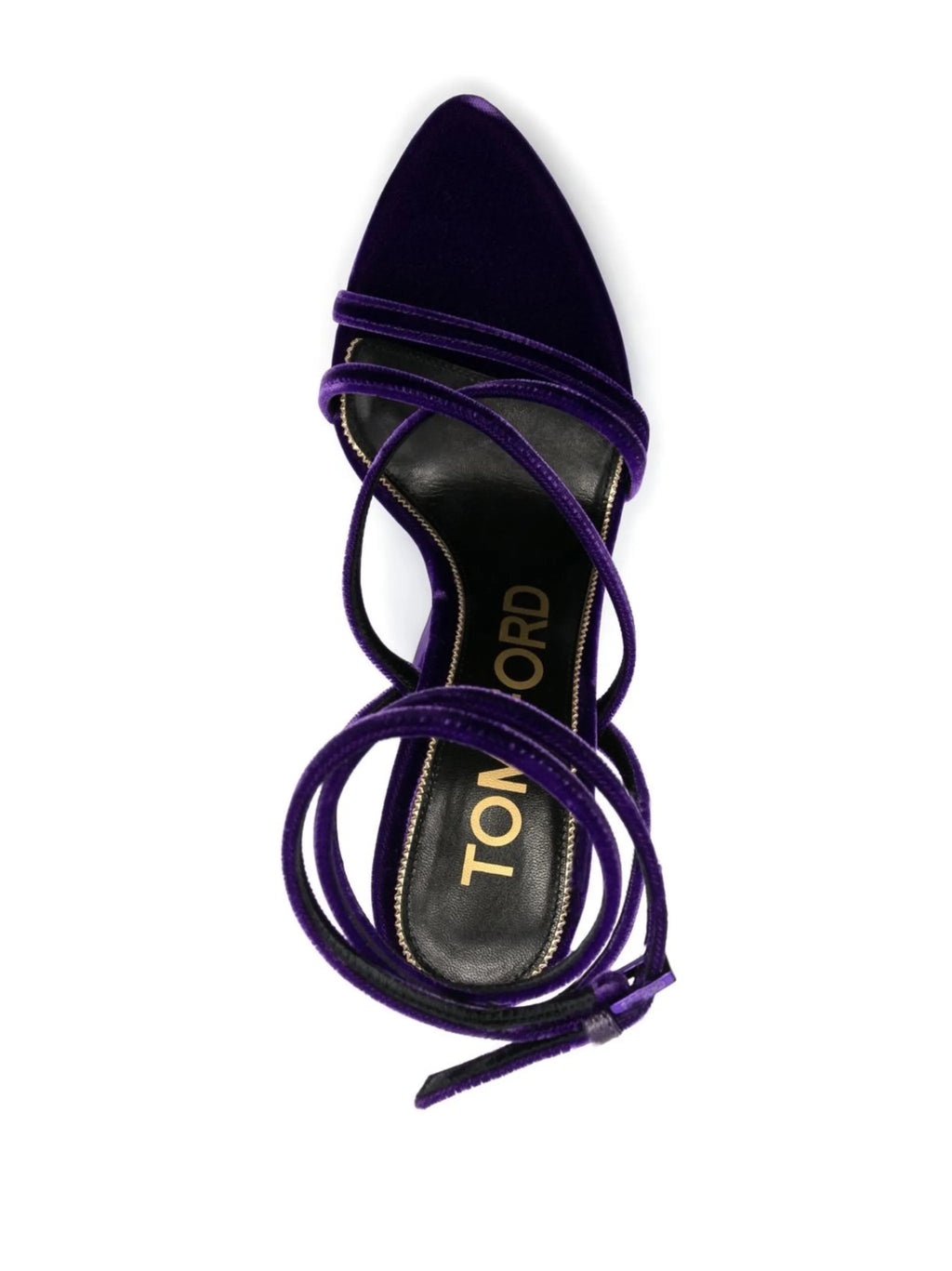 Tom Ford - 130mm Wedge Velvet Sandals