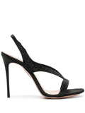 Aquazzura - Izzy 105mm Crystal-embellished Slingback Sandals