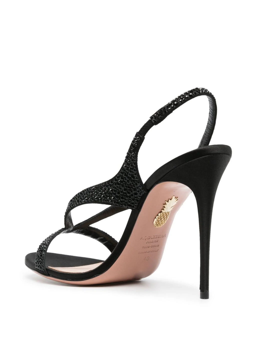 Aquazzura - Izzy 105mm Crystal-embellished Slingback Sandals
