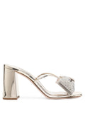 Miu Miu - Crystal-embellished Metallic 85mm Sandals