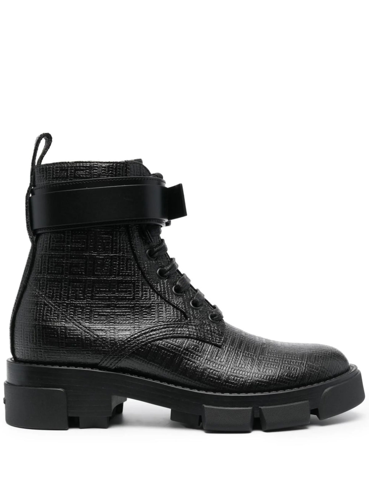 Givenchy - 4G-embossed Leather Ankle Boots