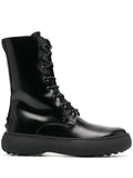 Tod's - Polished Lace-up Ankle Boots