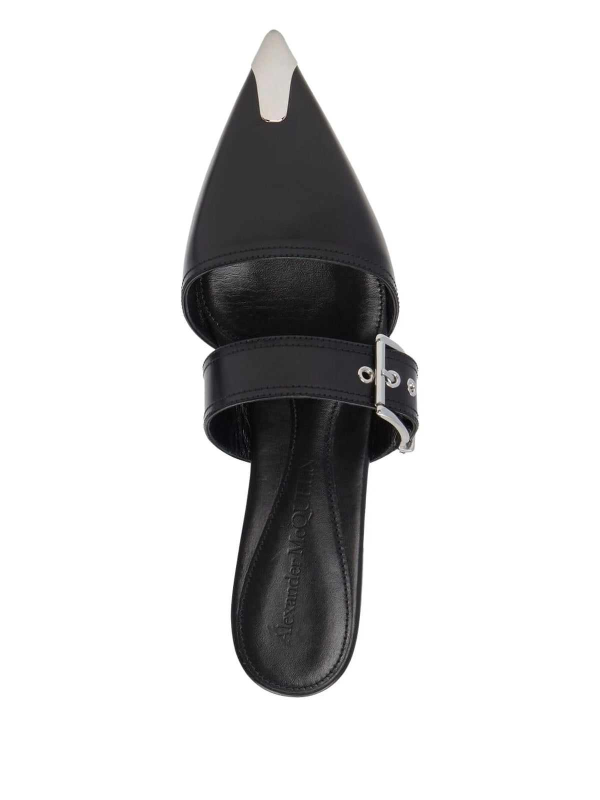 Alexander McQueen - Buckled Leather Mules