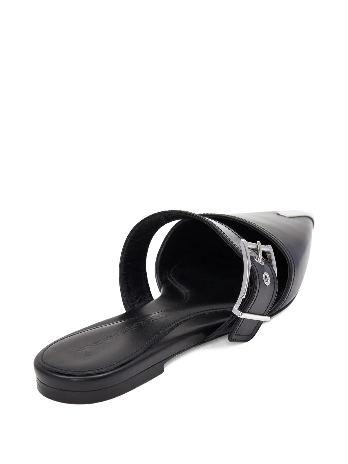 Alexander McQueen - Buckled Leather Mules