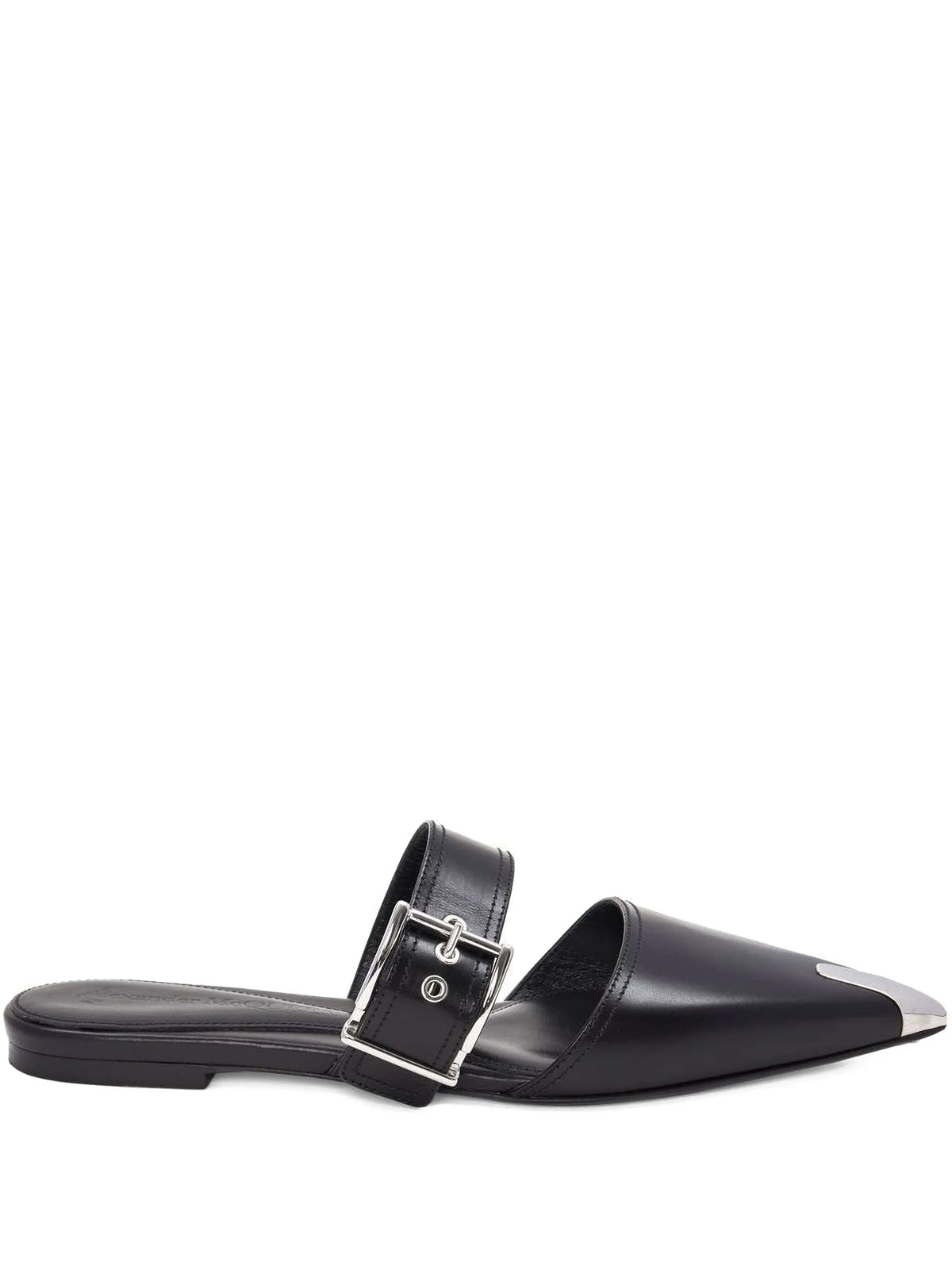 Alexander McQueen - Buckled Leather Mules