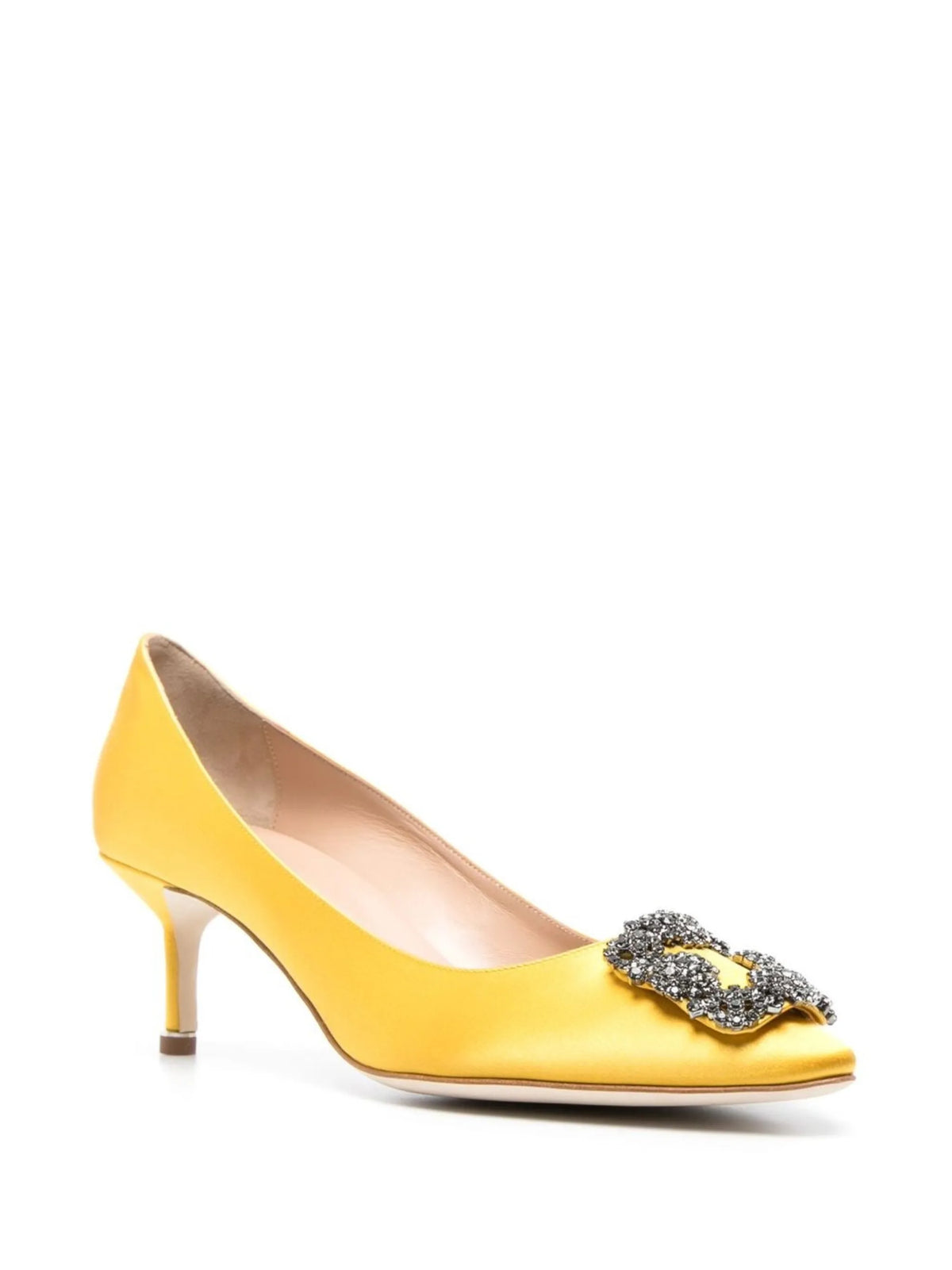 Manolo Blahnik - 50mm Hangisi Crystal Buckle Pumps