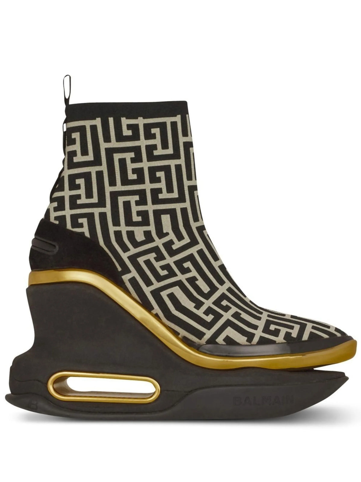 Balmain - B-Bold 120mm Monogram Wedge Sneakers