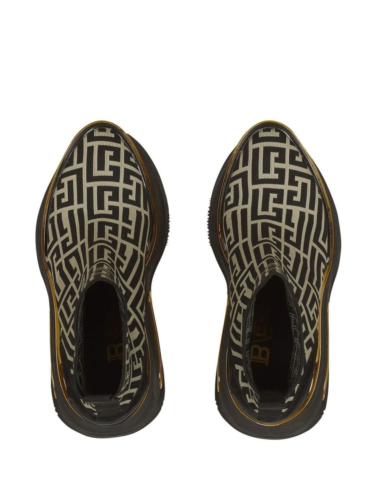 Balmain - B-Bold 120mm Monogram Wedge Sneakers