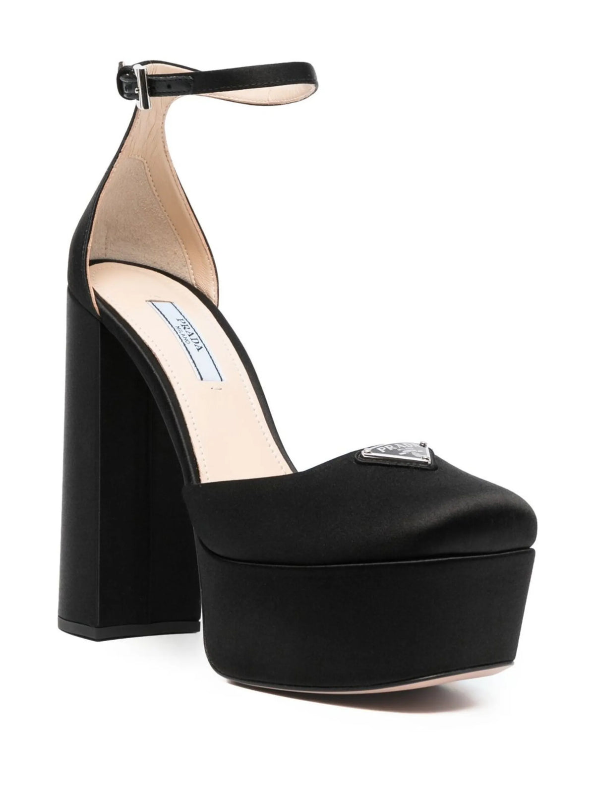 Prada - Triangle Logo-plaque Platform Pumps
