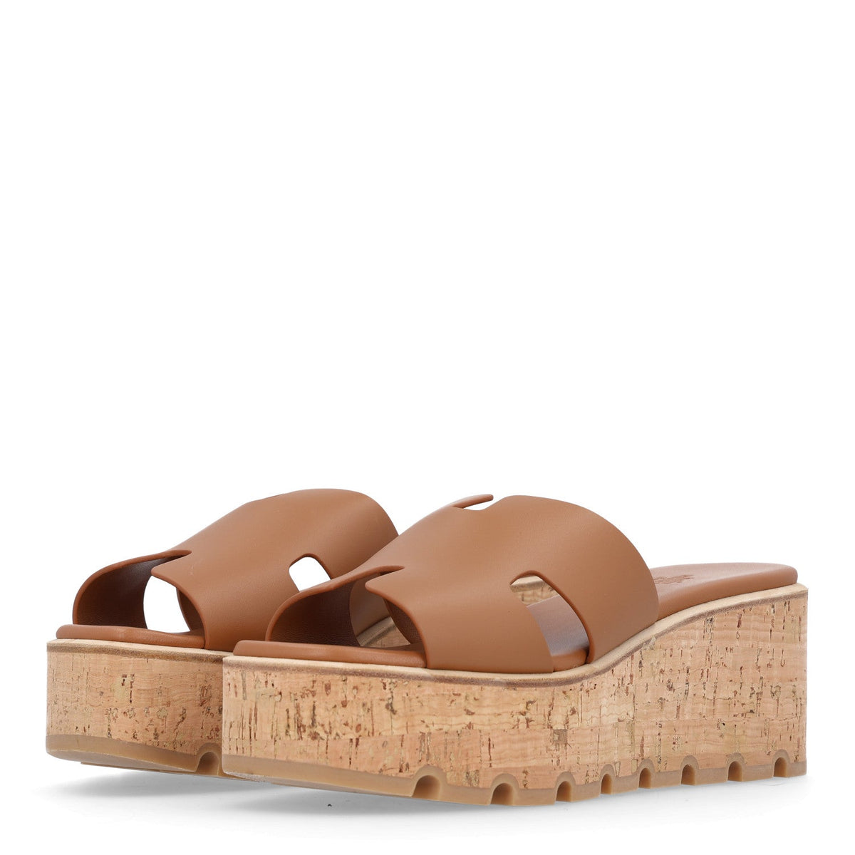 Hermès - Calfskin Cork Eze 30 Sandals