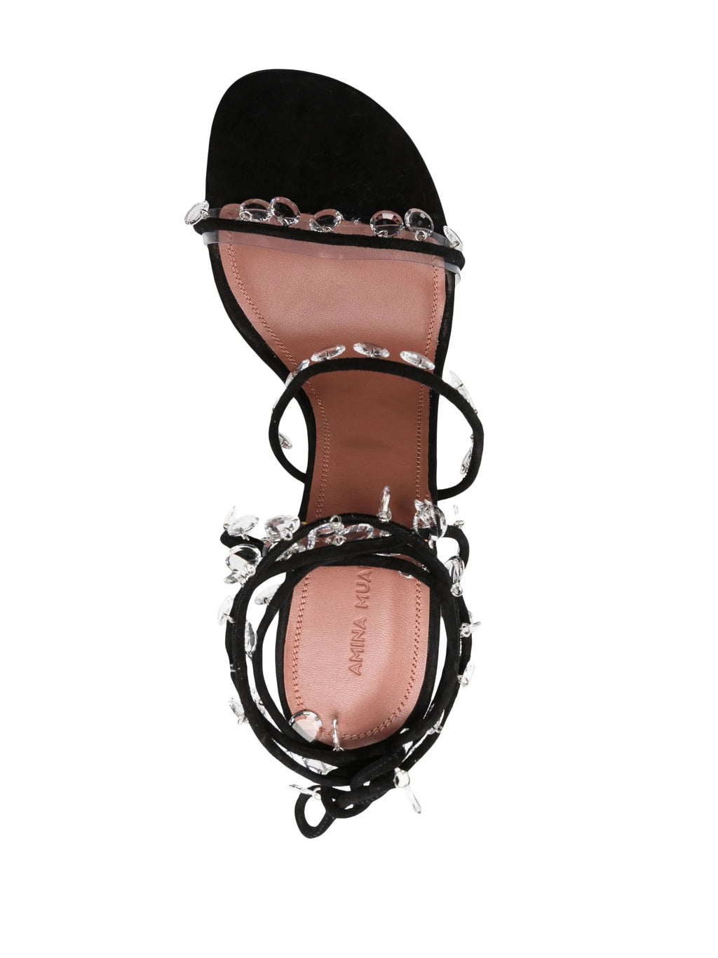 Amina Muaddi - Tina 105mm Lace-up Sandals