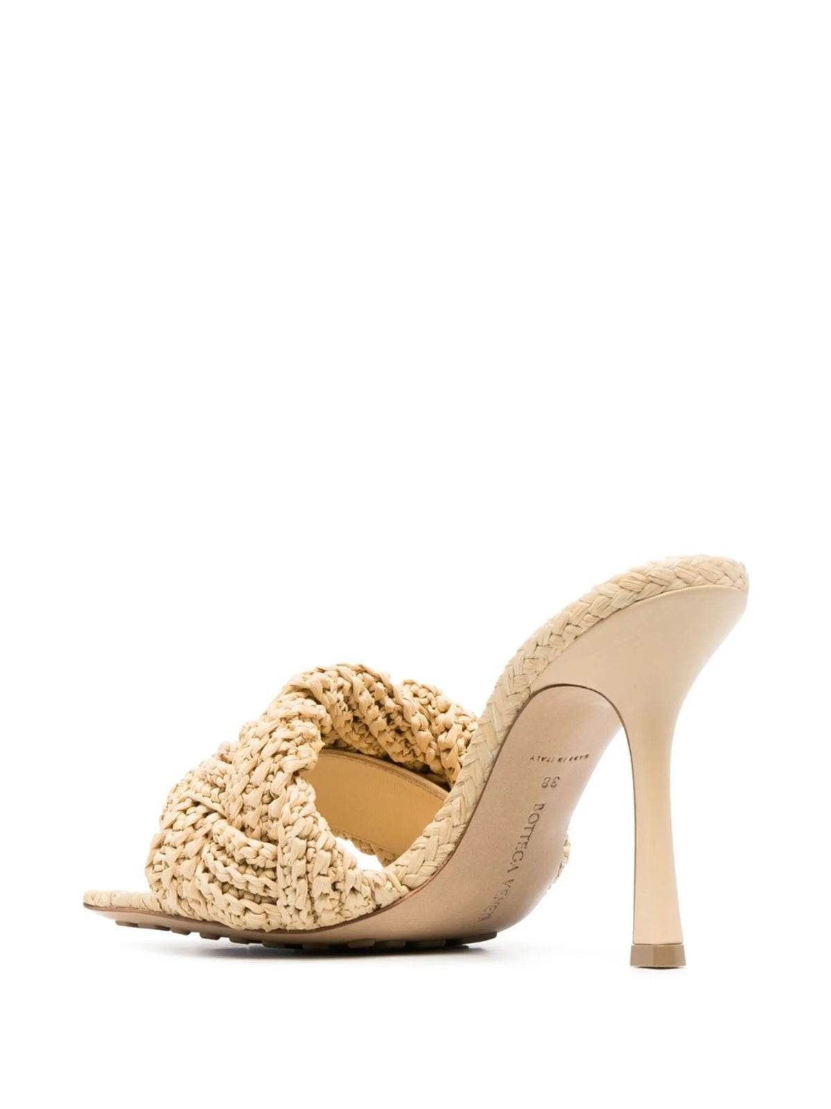 Bottega Veneta - 110mm Lido Raffia Woven Mules