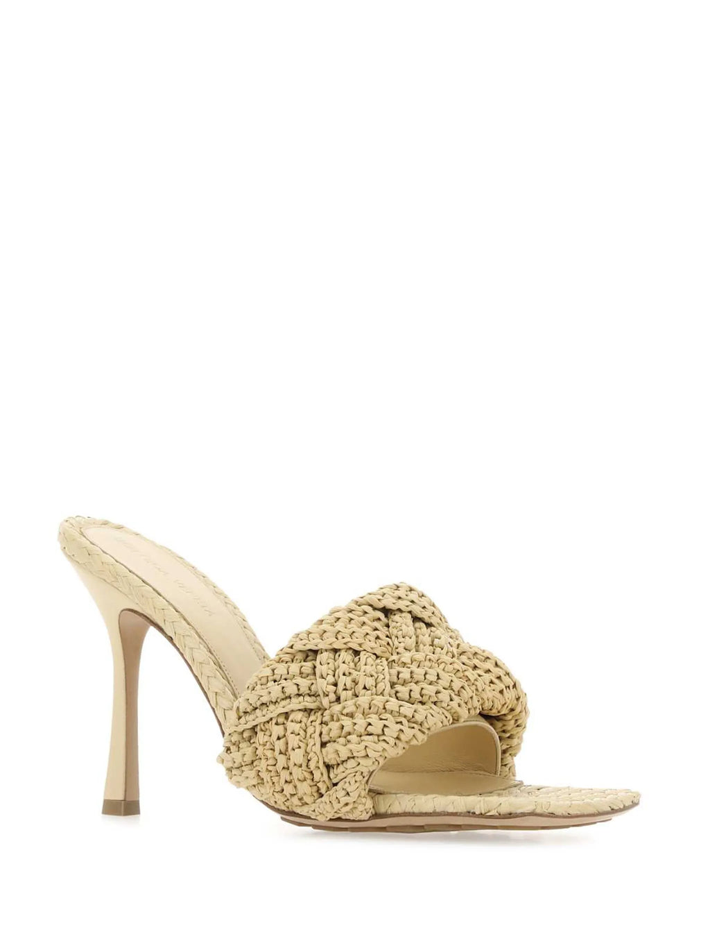 Bottega Veneta - 110mm Lido Raffia Woven Mules
