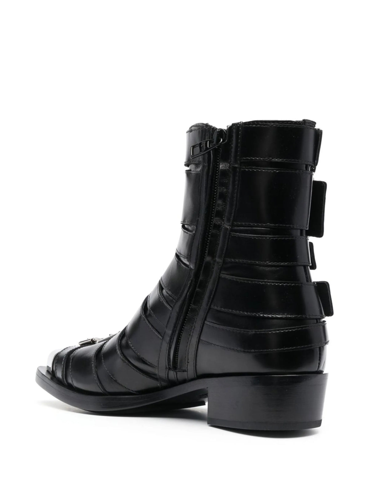 Alexander McQueen - Punk Buckle-detail Biker Boots