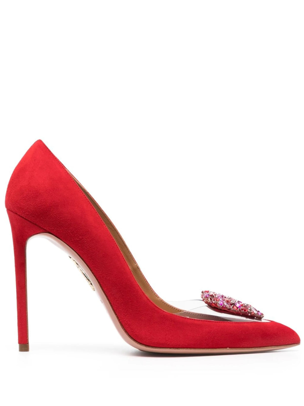 Aquazzura - Love Me 105mm Crystal-heart Pumps
