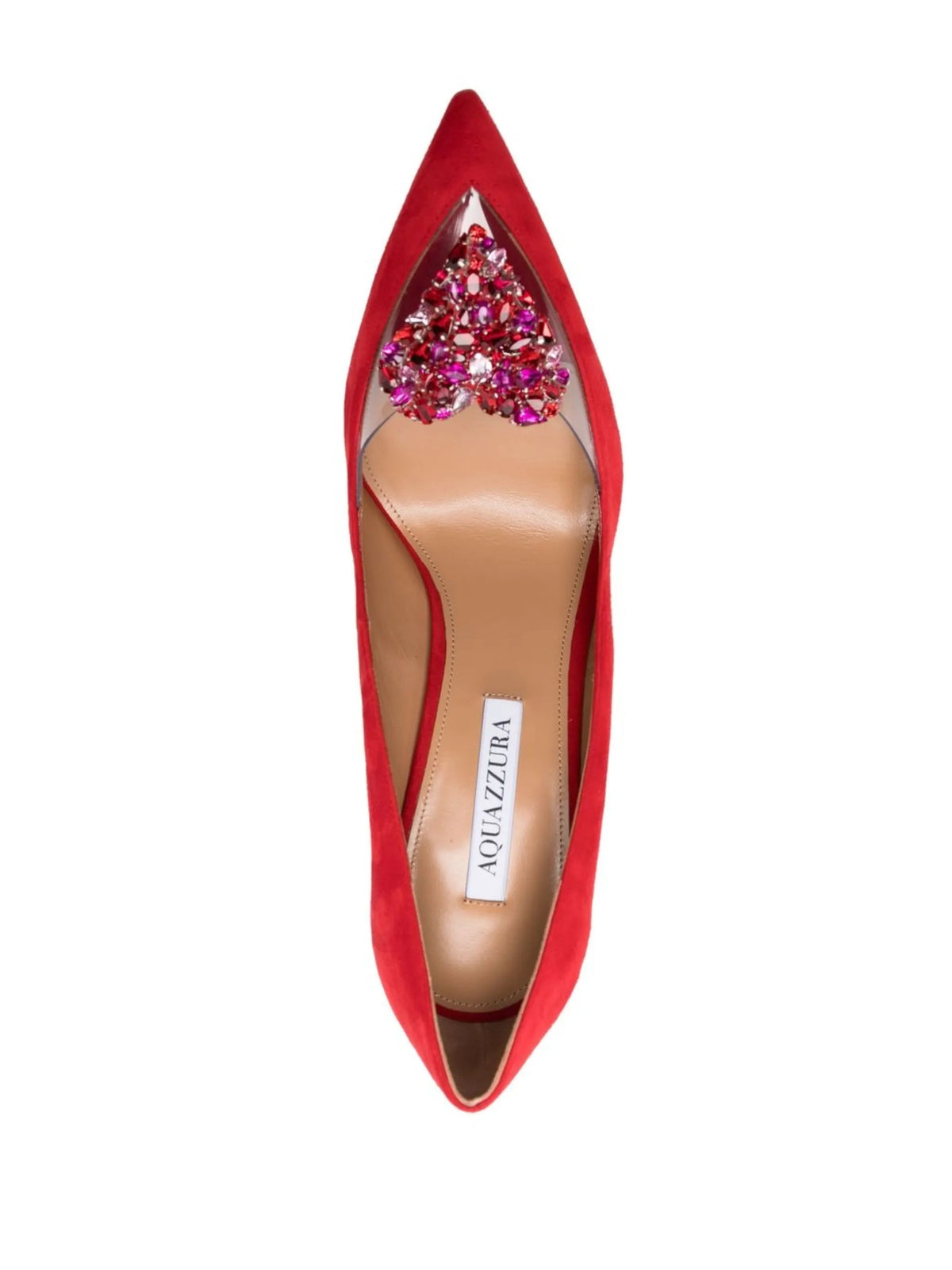 Aquazzura - Love Me 105mm Crystal-heart Pumps