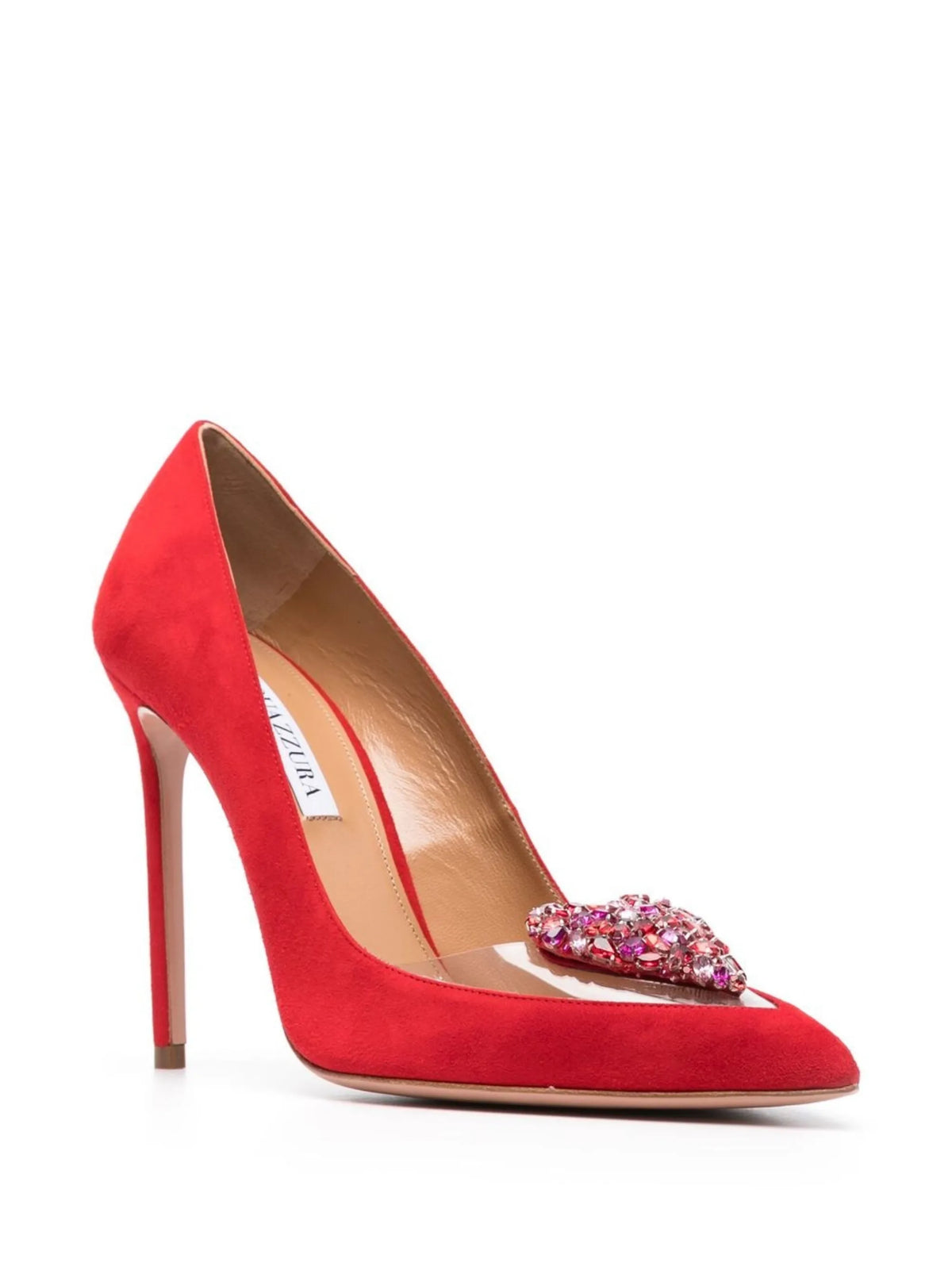 Aquazzura - Love Me 105mm Crystal-heart Pumps