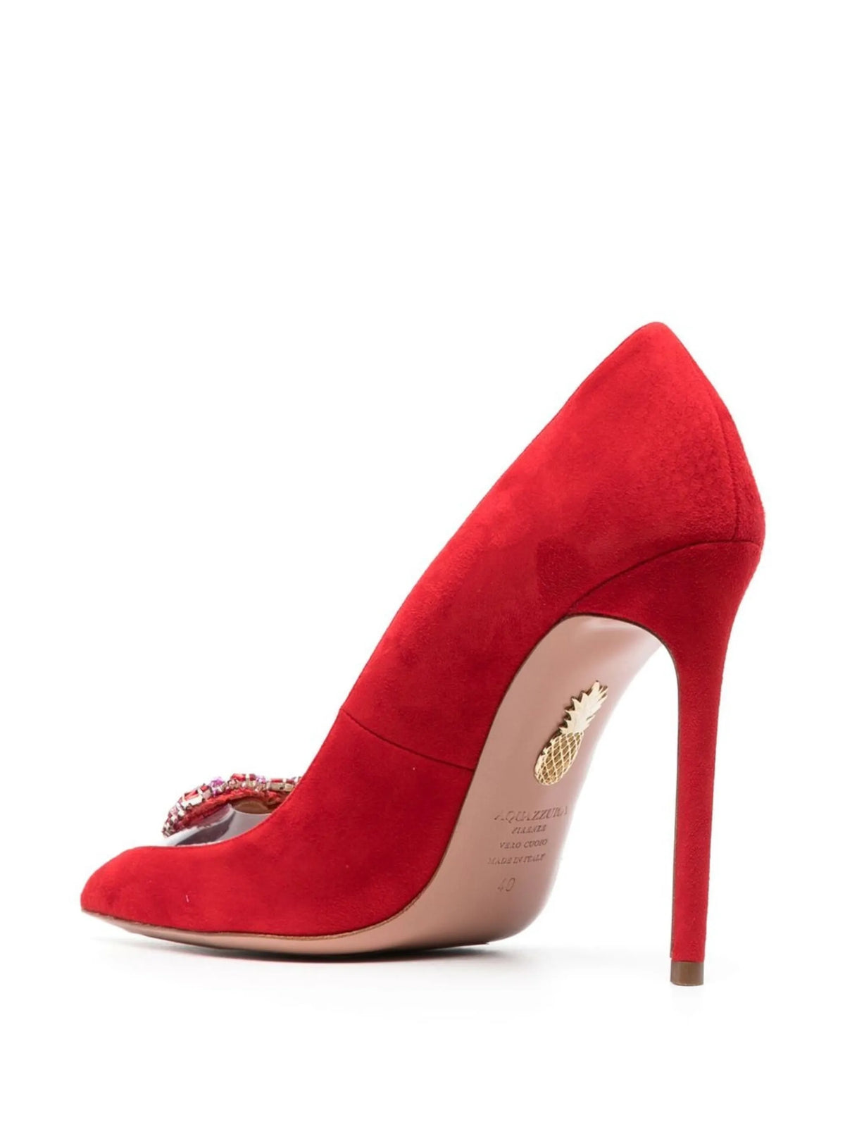 Aquazzura - Love Me 105mm Crystal-heart Pumps