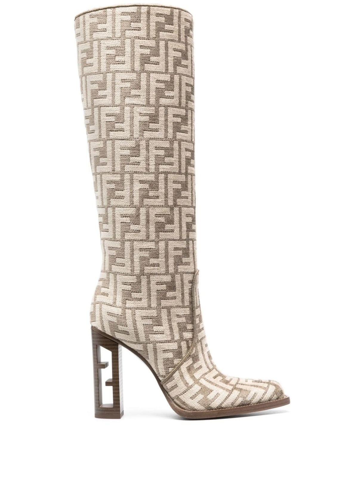Fendi - FF-print Knee-length Boots