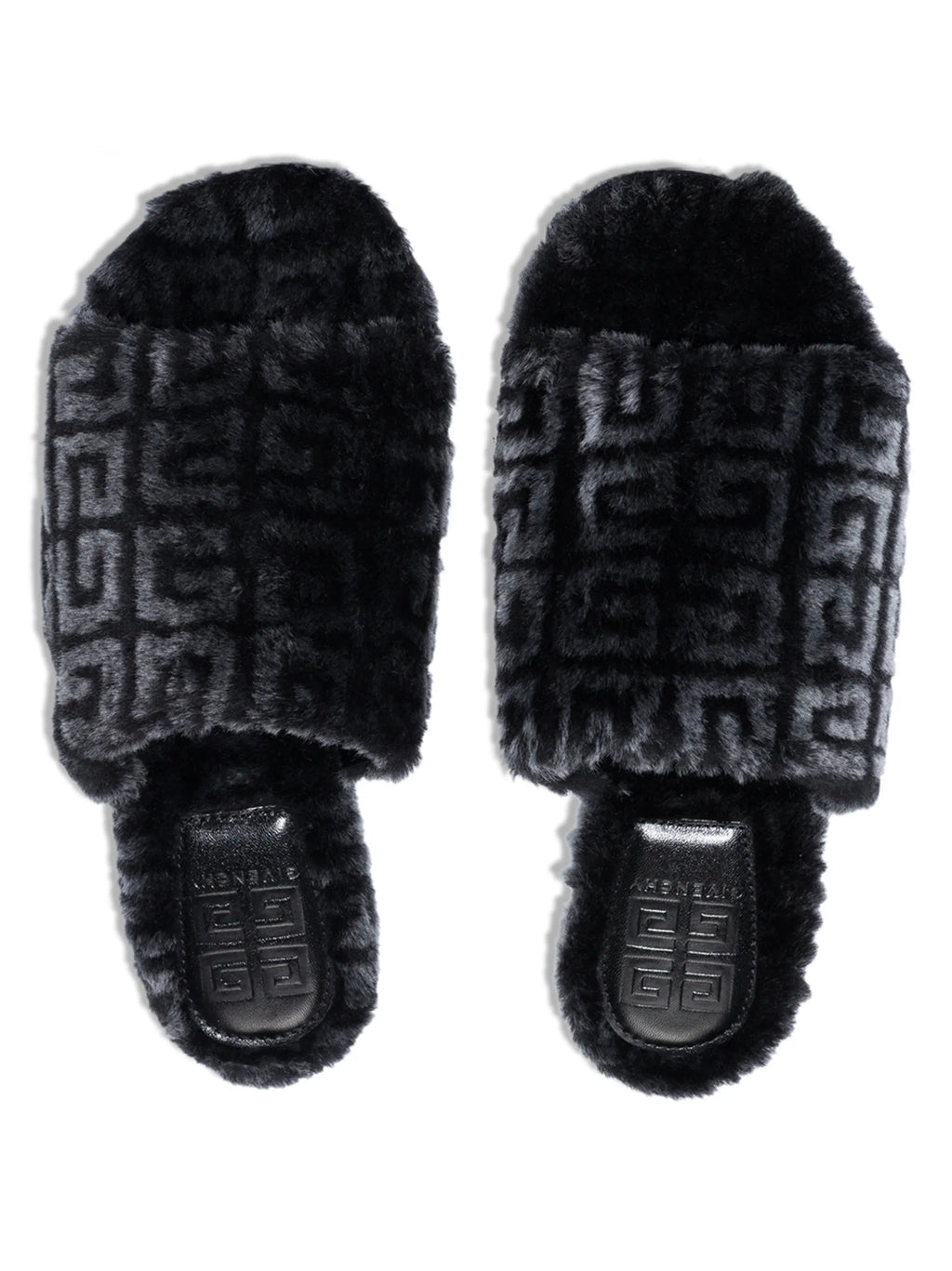 Givenchy - 4G Shearling Slide Sandals