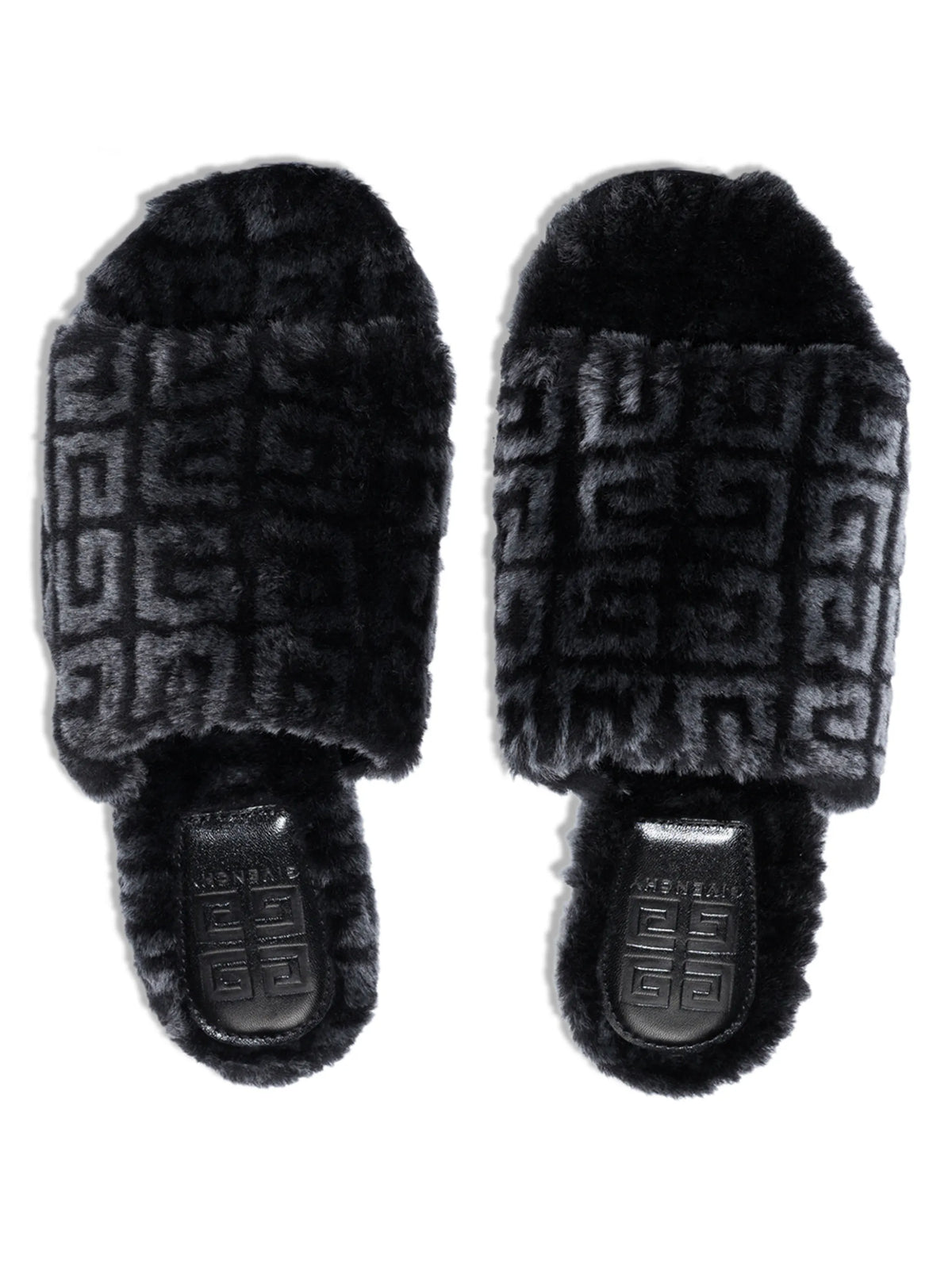 Givenchy - 4G Shearling Slide Sandals