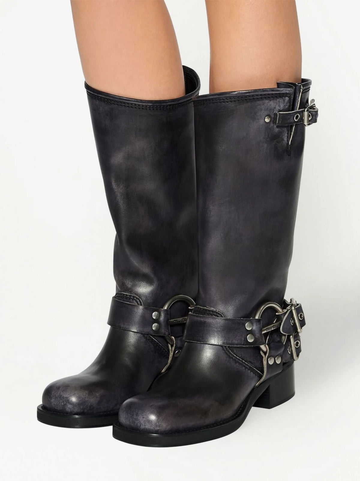 Miu Miu - Buckle-embellished Biker Boots