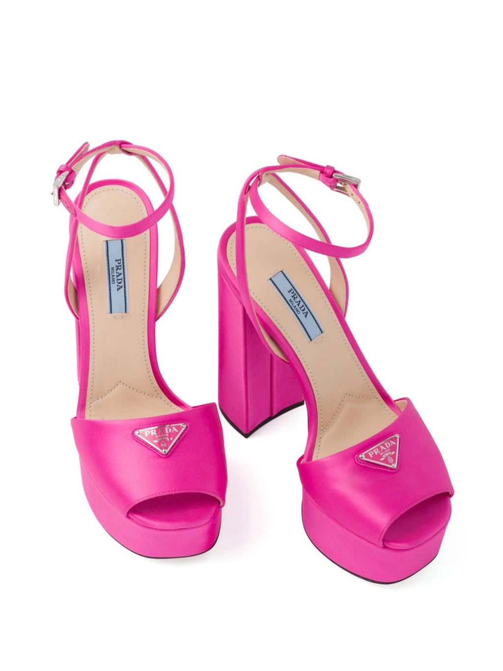 Prada - Satin Platform Sandals