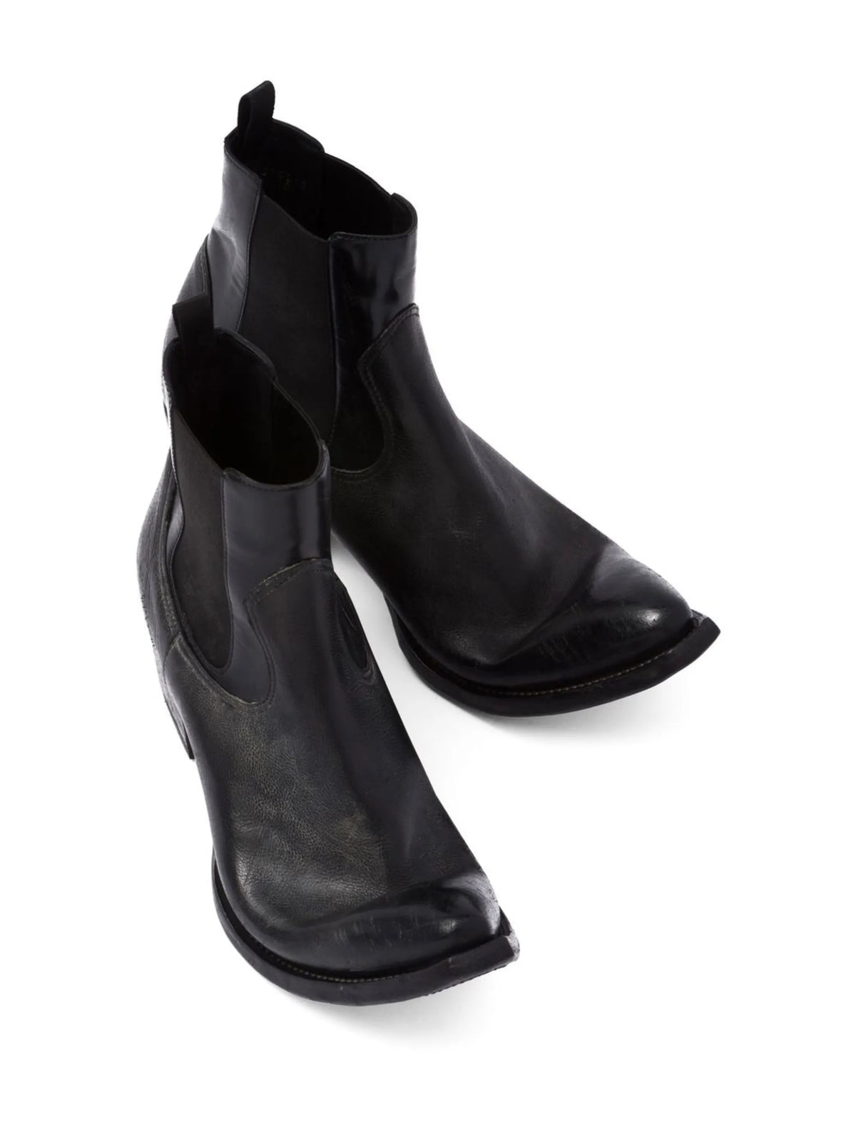 Prada - Turn-up Toe Leather Ankle Boots