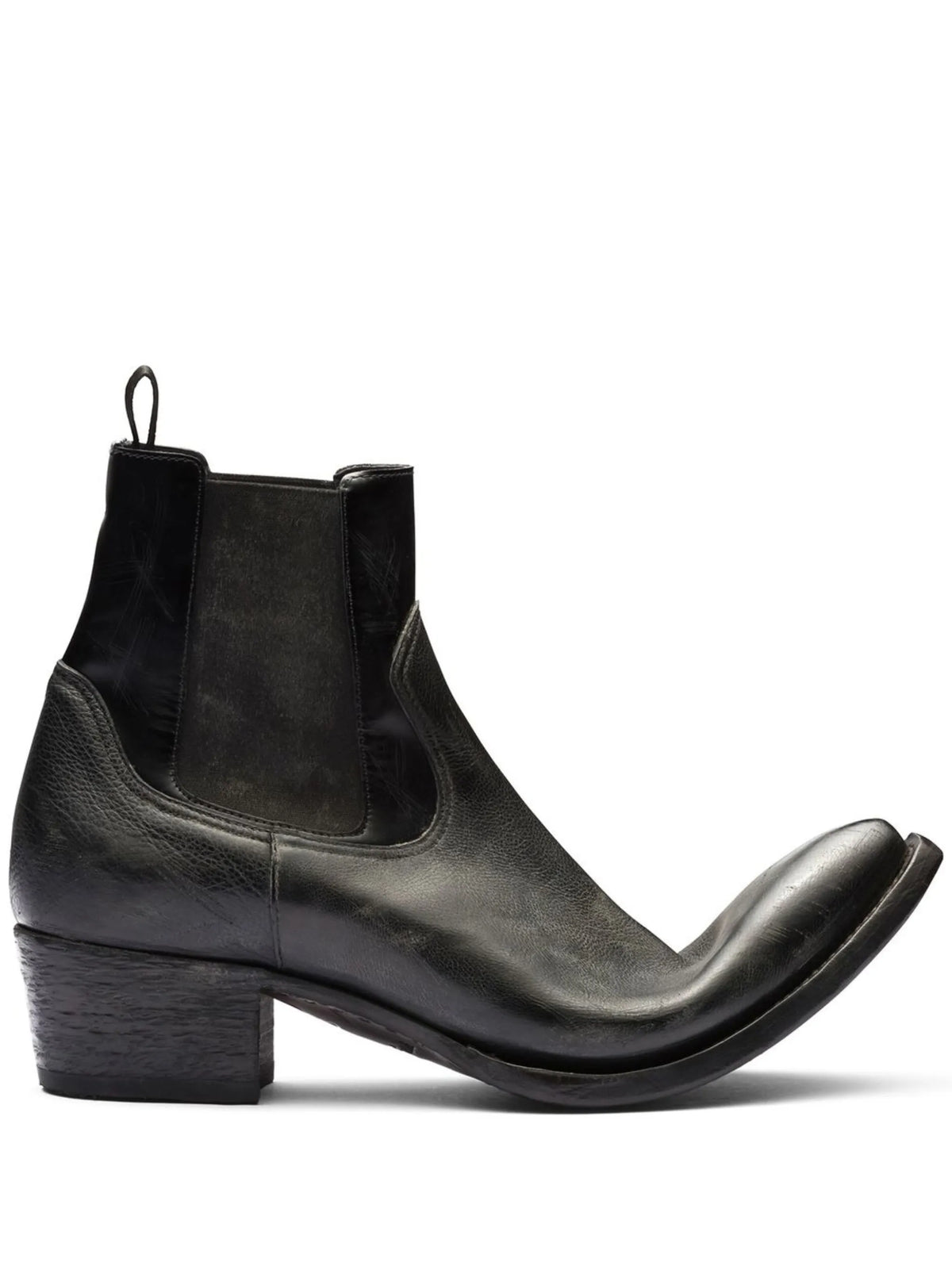 Prada - Turn-up Toe Leather Ankle Boots