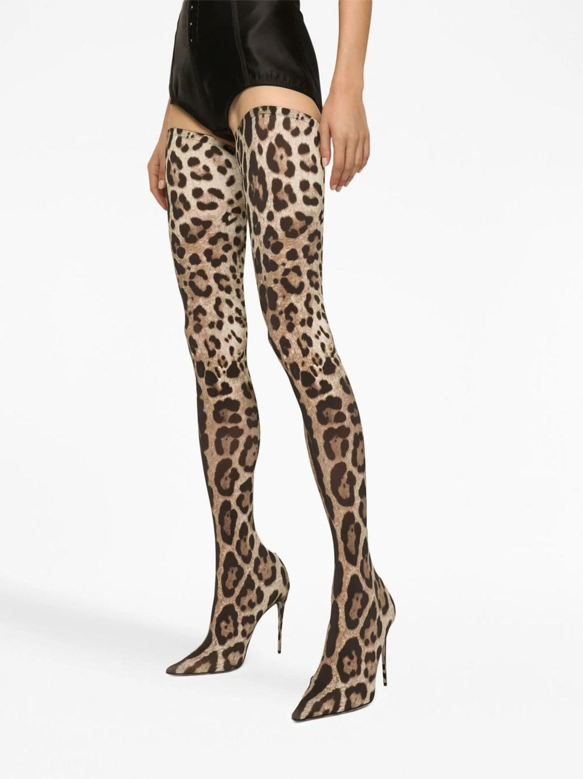 Dolce & Gabbana - KIM DOLCE&GABBANA Leopard-print Thigh-high Boots