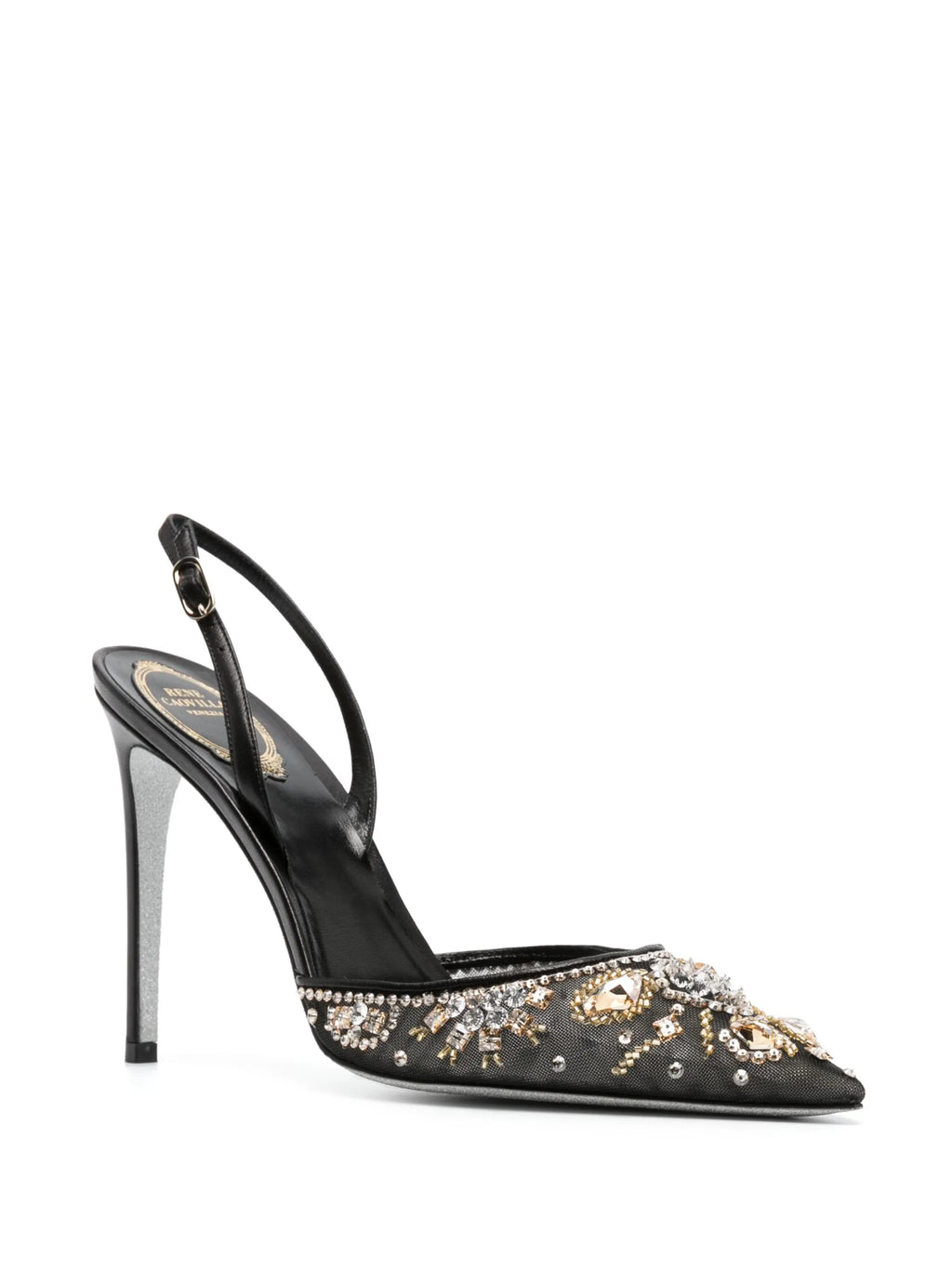 René Caovilla - Mesh-detail Crystal-embellished Pumps