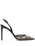 René Caovilla - Mesh-detail Crystal-embellished Pumps