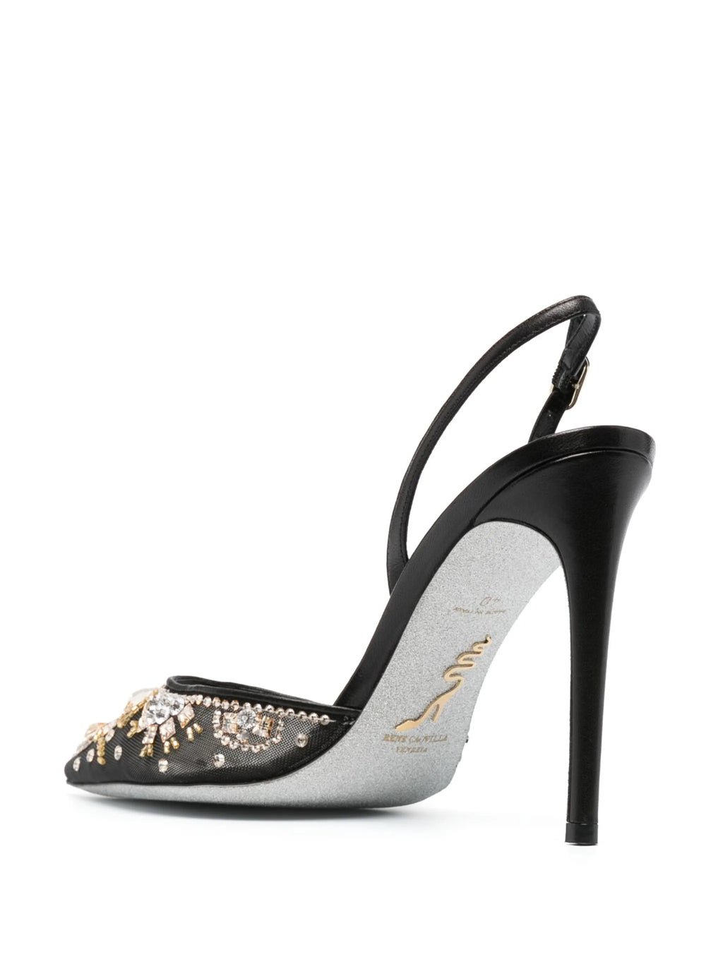 René Caovilla - Mesh-detail Crystal-embellished Pumps