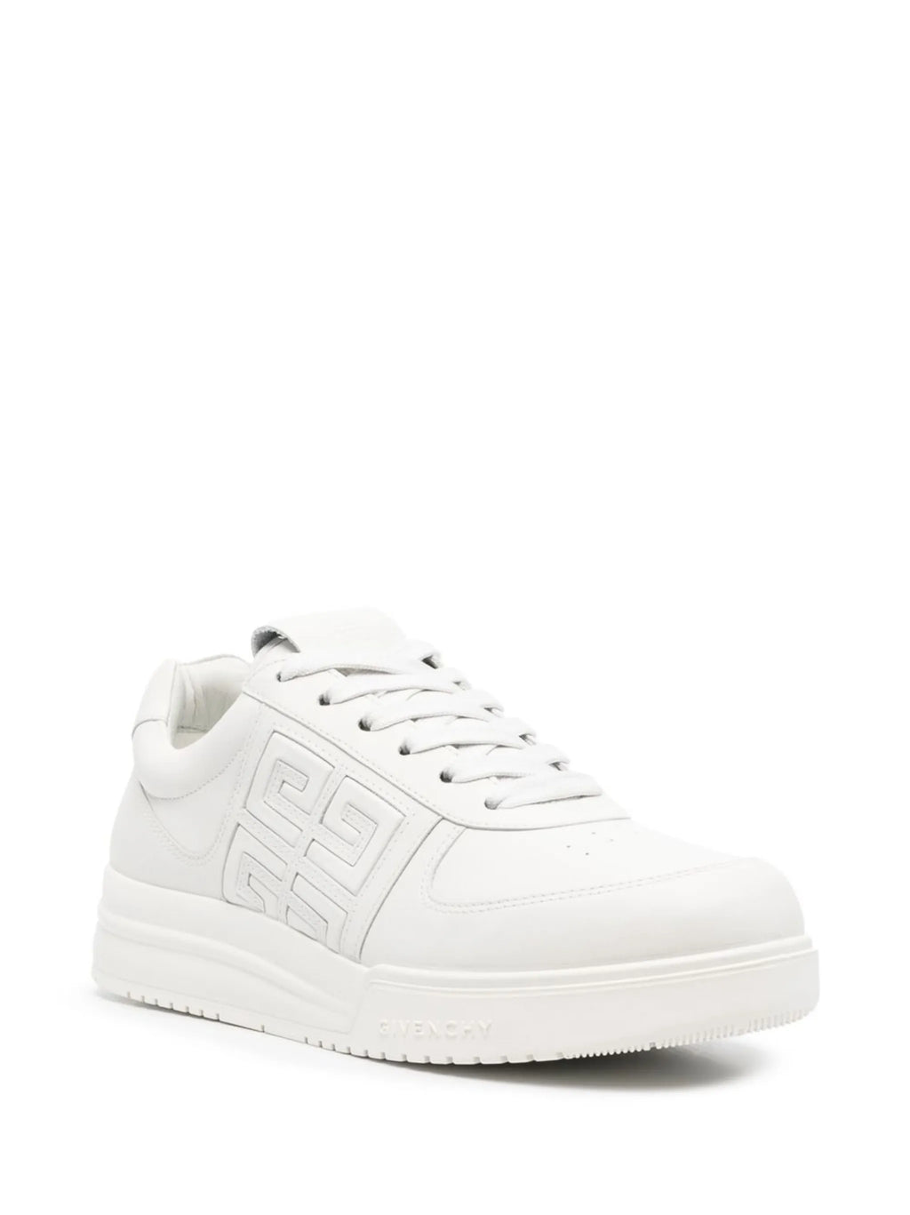 Givenchy - White G4 Leather Low-Top Sneakers