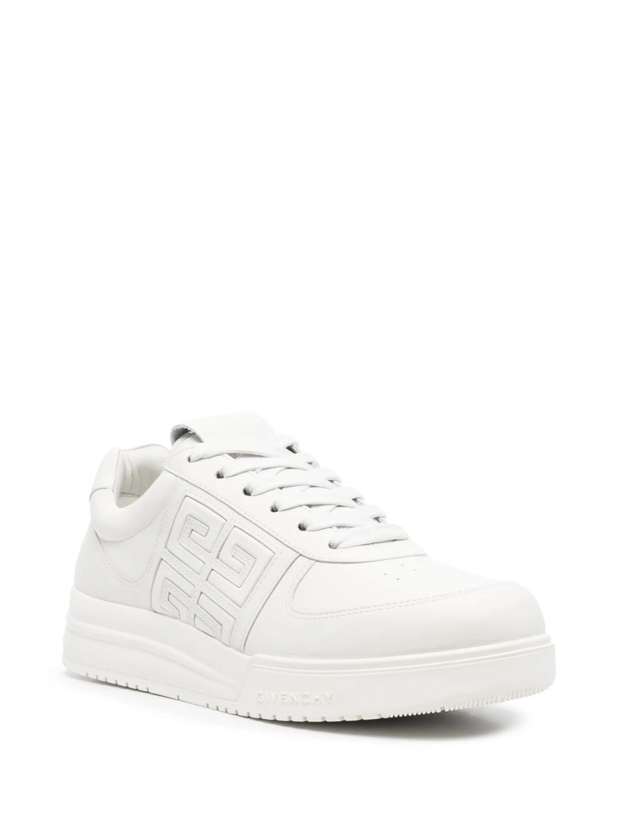 Givenchy - White G4 Leather Low-Top Sneakers